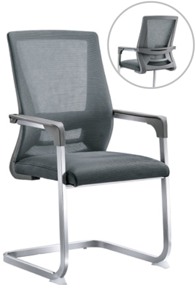8009 灰 弓字洽談椅/會議椅 (ip)   