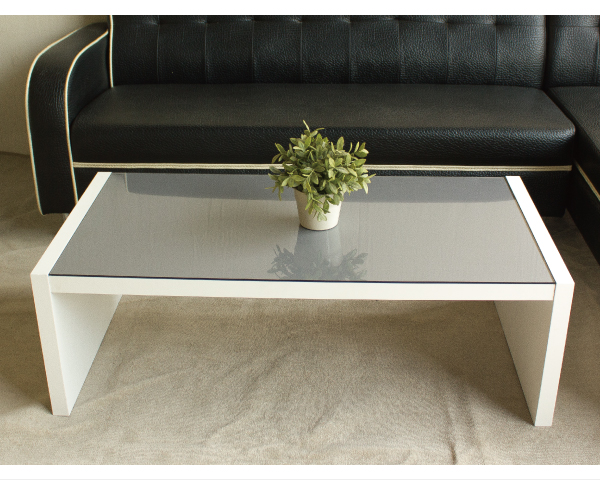 LYND 日式『燻黑6mm強化玻璃』木頭 大茶几