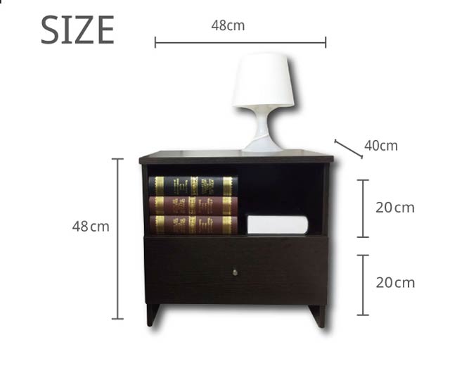 日式 極簡風 浮雕木紋 大方收納 床頭櫃/床邊櫃/矮櫃