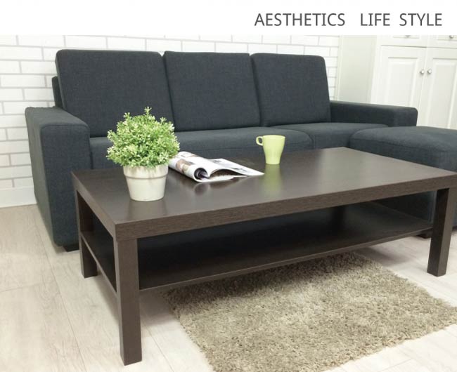 LYND 日式 實木 黑色 大茶几/小茶几/長方茶几