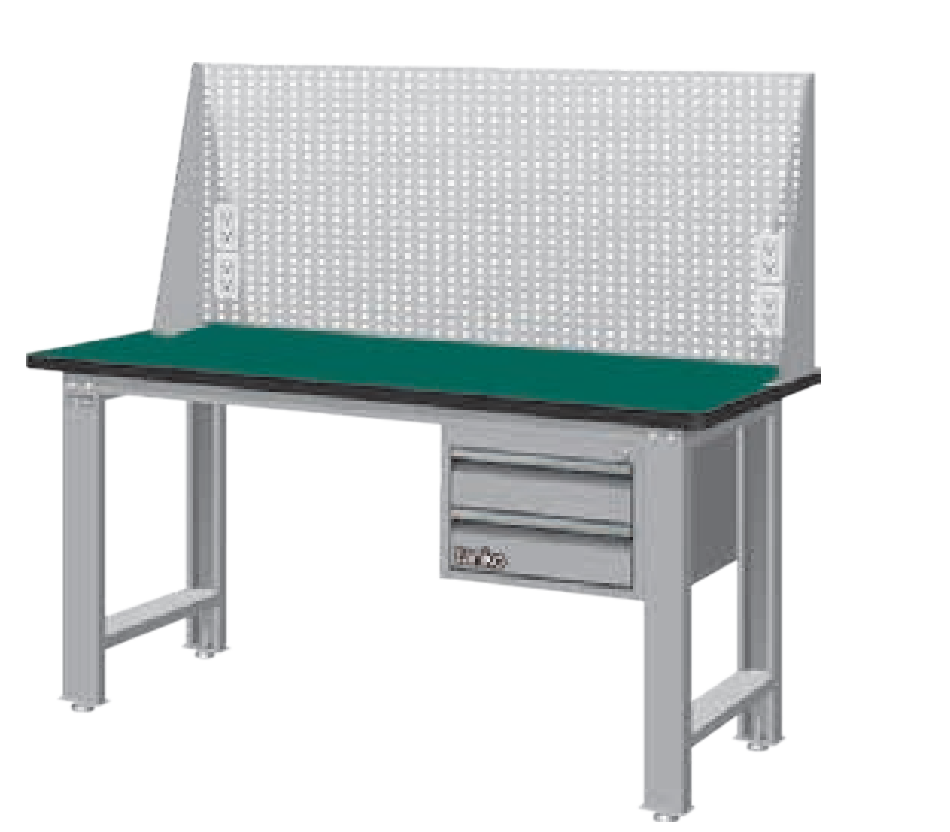 上架型(WQ-54)重型工作桌(吊櫃，抽屜可選)