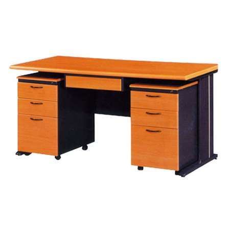 160-CD木紋黑體桌